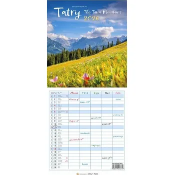 Obraz Nástěnný kalendář 2026 PLANER pro 5 osob s motivem Tater, pro poznámky