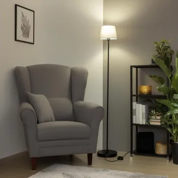 Lampička Brilagi - LED Stojací lampa CERIA 1xE27/40W/230V pr. 20,5 cm šedá/černá