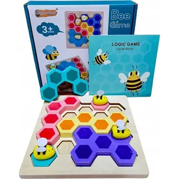 Dřevěná hračka Logická hra Smart dřevěná Včelí plástve Včelky BEE Game