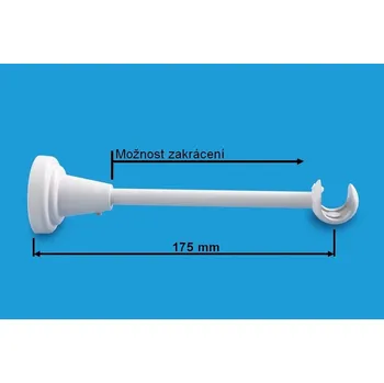 Příslušenství pro garnýž Konzole jednořadá pro tyč 19mm bílá