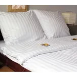 KARO Povlečení Adamasso 160x200 Tivoli bílé pruhy 1 cm přesah 30 cm 140 g/m2 satén satén satén satén 220424660