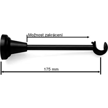 Konzole jednořadá pro tyč 19mm černá