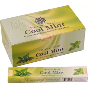 Vonná tyčinka Karton Garden Fresh Cool Mint indické vonné tyčinky 12 krabiček. Množstevní sleva.
