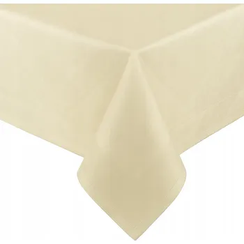 ubrus Bavlněný ubrus na stůl 130x230 cm PŘÍRODNÍ barva ELEGANTNÍ Damašek