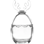 Skleněná dóza na bonbóny ve tvaru vajíčka s parohy - Ø 8*15 cm 152073291