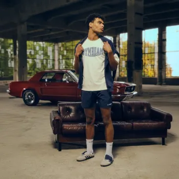 GymBeam Tričko Boxy Athletic Society Cream XL cream