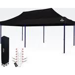 BRIMO Nepromokavý párty stan 3x6m – Bezstarostná oslava pod 16,5m² střechou - bez 3 stěn - Černá S. Ocel eco 140636301