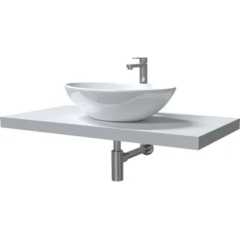 Koupelnový nábytek DŘEVOJAS DPU 100 umyvadlová deska - bílá vysoký lesk