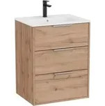 Roca Optica koupelnová skříňka s umyvadlem 60x75,7x45,5 cm dub OPT603ZO 236083740