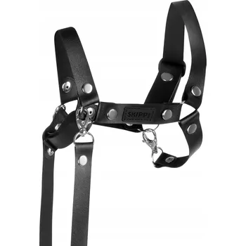 Hobby horsing Skippi Ohlávka pro Hobby Horse - otěže, ekokůže - černá