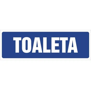 TABULKA INFORMAČNÍ CEDULKA TOALETA PVC MODRÁ 10X30