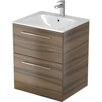 Koupelnový nábytek DŘEVOJAS STAR SZZ2 60 sp.skříň 2 zásuv. ořech/ořech CROP 60 340131