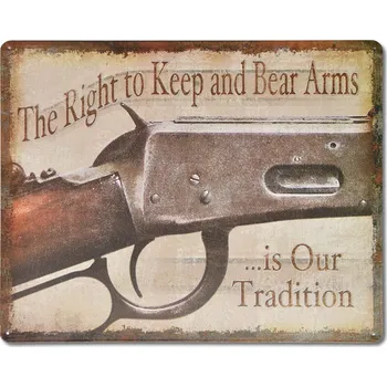 Plechová cedule Plechová cedule The Right to Keep Arms 38 cm x 30 cm