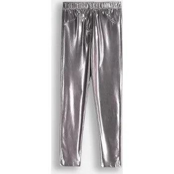 Dámské legíny Dívčí stříbrné lesklé legíny, velikost 146 Coccodrillo WC5