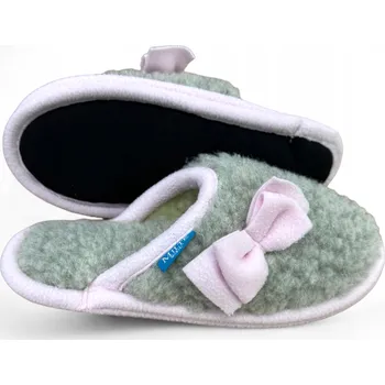 Dámská obuv BAMBOŠE Merino vlněné pantofle VEL 39 RŮŽOVÉ Pantofle + MAŠLE