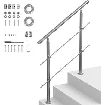Vevor Zábradlí na vnější schody 100.1 cm 2 příčky na verandě a terase