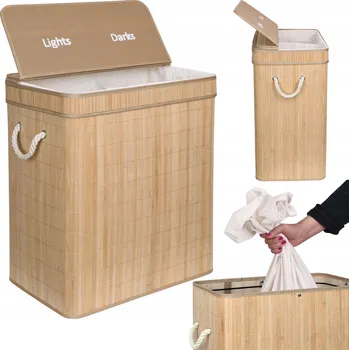 Koš na prádlo Volně stojící koš na prádlo Gockowiak 99 l hnědý, vícebarevný