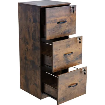 Vevor Vertikální skříň na spisy 3-zás s zámkem, 2-pol. pro a4/letter/legal