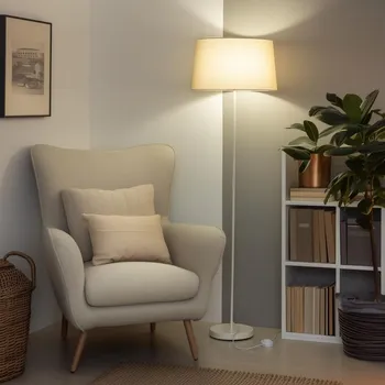 Lampička Brilagi - LED Stojací lampa CERIA 1xE27/40W/230V pr. 45 cm béžová/bílá