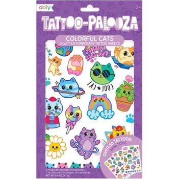 Tetování Ooly Omyvatelné tetování Tattoo Palooza - Třpytivé kočky