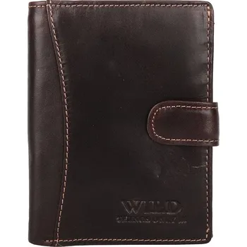 Peněženka Tmavěhnědá kožená peněženka Wild Things Only 5502