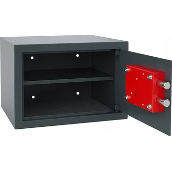 Trezor TREZOR NA KLÍČ S POLICÍ DO DOMU KANCELÁŘE FIRMY BEZPEČNOSTNÍ SKŘÍŇ DVOUPLÁŠŤOVÝ VELKÝ