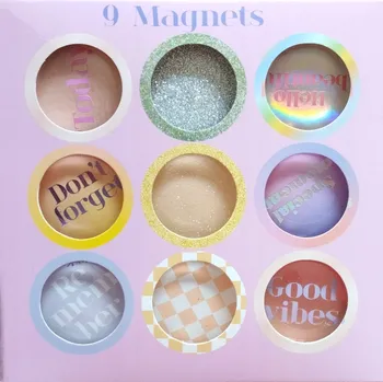 Obraz Sada skleněných magnetů 9 kusů Srdce