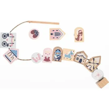 Dřevěná hračka Cubika Pastel 16013 Navlékací pohádka 8 předloh