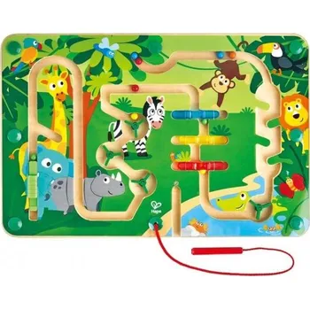 Dřevěná hračka Hape Hape Magnetický labyrint džungle