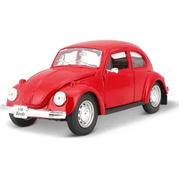 auto na autodráhu Maisto Volkswagen Beetle 1:24 červená