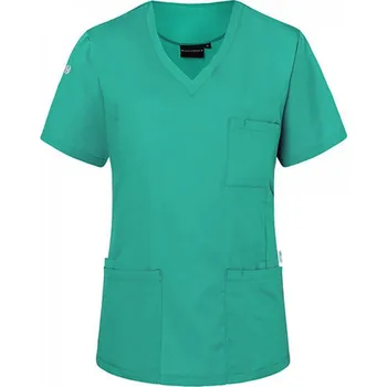 Dámská košile Karlowsky Dámská základní tunika s výstřihem do V a krátkými rukávy Barva: Zelená emeraldová, Velikost: M KY138