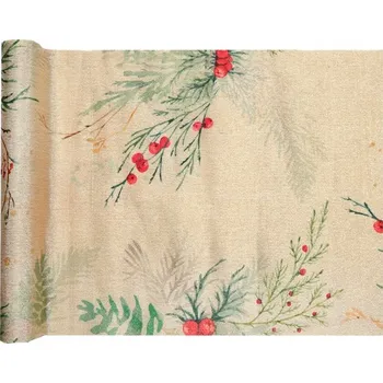 Vánoční dekorace VÁNOČNÍ BĚHOUN JEŘABINA 28 X 250 CM JEŘABINY VÁNOCE SVÁTKY