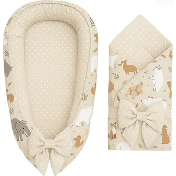 Hnízdečko pro miminko BabyTýpka Výbavička pro miminko luxury mini Woodland Beige