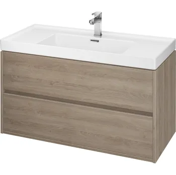 Koupelnový nábytek CERSANIT 3D Nábytkový set Cersanit Crea 100, skříňka 100 pod umyvadlo dub, umyvadlo Crea 100 nábytkové bílé S924-011;K114-018