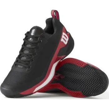 Pánská tenisová obuv Pánské tenisové boty WILSON RUSH PRO 4.5 CLAY Bk/Rd/W WRS335340 2025 velikost UK 10