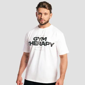 Pánské oblečení GymBeam Tričko Gym Therapy White XL bílá