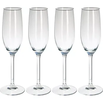 Sklenice Excellent EH Houseware Sada sklenic na šampaňské transparentní 4 x 210 ml