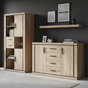 Obývací stěna Obývací stěna DALLAS s | sestava CH | 3 díly | 234 cm | sonoma