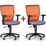 Kancelářská židle VENLO 1+1 ZDARMA, oranžová / šedá 22642951