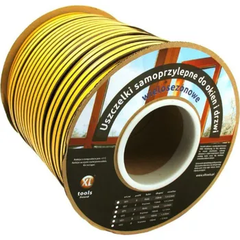 Těsnění do okna a dveří Těsnění do dveří a oken profil "D" 100 m - hnědá role