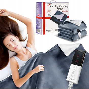 ELEKTRICKÁ DEKA VYHŘÍVACÍ PODLOŽKA NA DEKY S ČASOVAČEM POLAR OVLADAČ 160W 180x160cm