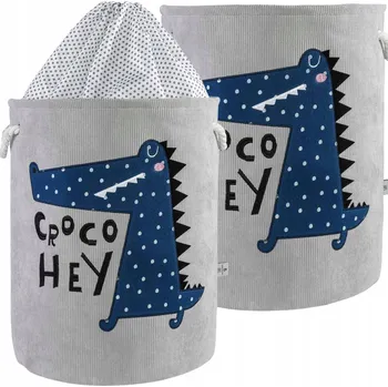 Úložný box KOŠ NA HRAČKY UZAMYKATELNÝ ORGANIZÉR NÁDOBA VELKÁ 35x45CM DĚTSKÁ 43L