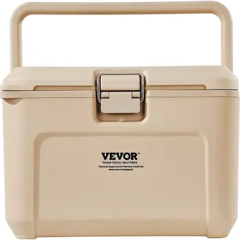 Vevor Přenosný tvrdý chladič 16.5 QT izolovaný, lehký, s rukojeťmi a držákem