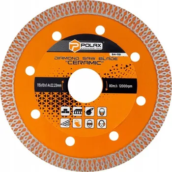 Řezný kotouč Diamantový kotouč na řezání obkladů Ceramic 115x10x1.4x22.23mm Polax