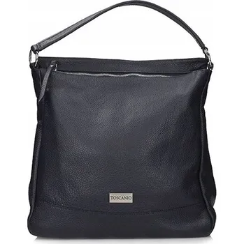 Kabelka Toscanio modrá kožená kabelka vak z přírodní lícové kůže