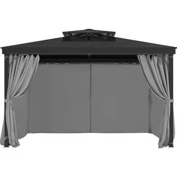 Zahradní altán Vevor Závěsy na altán 4 panely 10'×10'×6.9' se zipy šedé náhradní