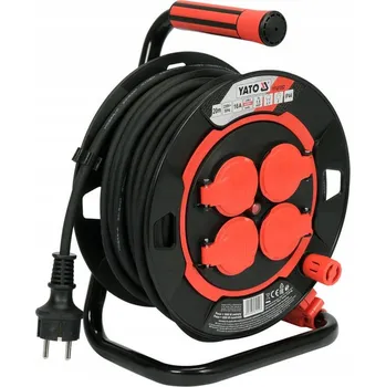 Napájecí kabel Prodlužovací Kabel na bubnu Yato 20 m, 4 ks, černý