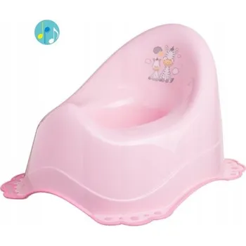 Nočník PROTISKLUZOVÝ NOČNÍK S MELODIÍ ZEBRA SVĚTLE RŮŽOVÝ MALTEX