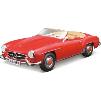 auto na autodráhu Maisto Mercedes-Benz 190SL 1955 1:18 červená