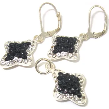 Souprava šperků stříbrný set Swarovski stříbrný